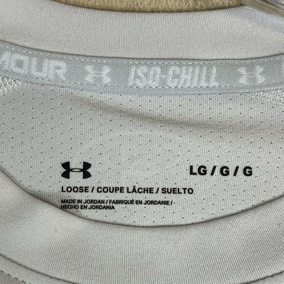 Under Armour Shirt Mens Large Gray Iso-Chill Shorebreak Gradient Fishing Tee - Picture 3 of 13